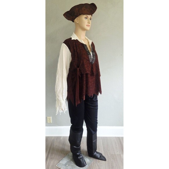 Rubies Pirate Costume Unisex Adult XL Halloween Outfit Complete 3 Piece Set - Picture 9 of 16